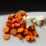 carrots and onions destined for the broth pot