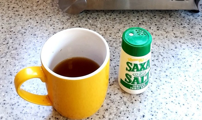 a nice cup of homemade healthy chicken broth