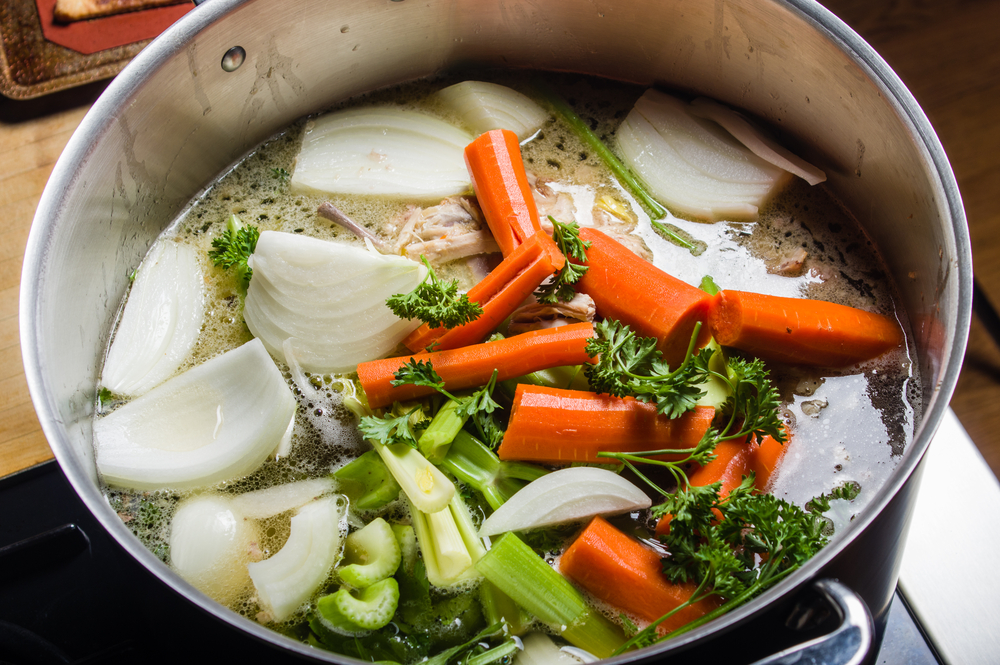 Slow Cooker Vegetables – The best way to reuse veggie scraps.